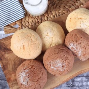 Conchas mexicanas de vainilla y chocolate